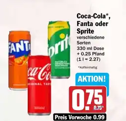 Hit Coca-Cola, Fanta oder Sprite Angebot