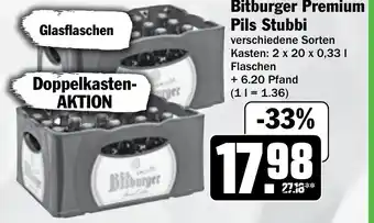 Hit Bitburger Premium Pils Stubbi Angebot