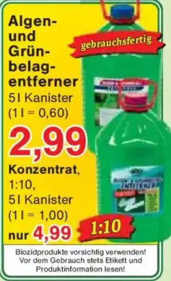 Jawoll Algen- und Grün- belag- entferner Angebot