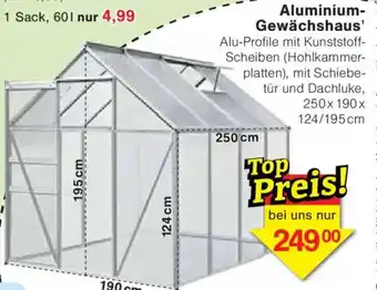 Jawoll Aluminium- Gewächshaus Angebot