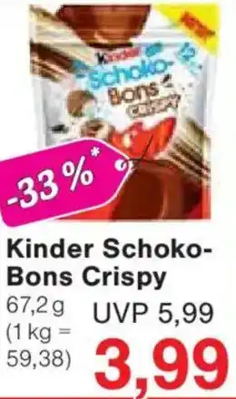 Jawoll Kinder Schoko- Bons Crispy Angebot