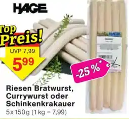 Jawoll Riesen Bratwurst, Currywurst oder Schinkenkrakauer \ Angebot