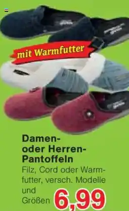 Jawoll Damen- oder Herren- Pantoffeln Angebot