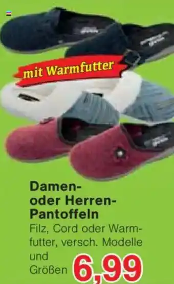 Jawoll Damen- oder Herren- Pantoffeln Angebot