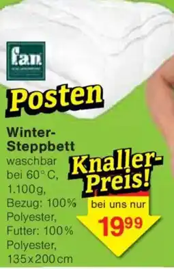 Jawoll fan Winter- Steppbett Angebot