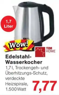 Jawoll Edelstahl- Wasserkocher TIM HOME Angebot