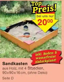 Jawoll Sandkasten Angebot