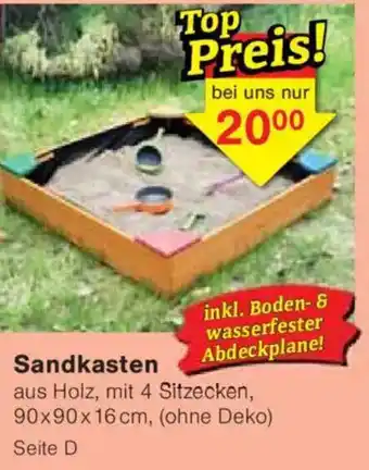 Jawoll Sandkasten Angebot