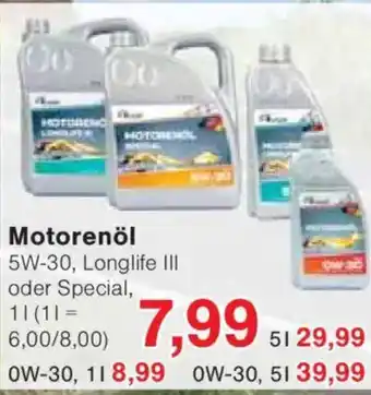 Jawoll Motorenöl Angebot