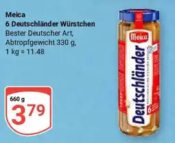 Globus Meica 6 Deutschländer Würstchen Angebot