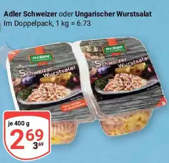 Globus Adler Schweizer oder Ungarischer Wurstsalat Angebot