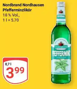 Globus Nordbrand Nordhausen Pfefferminzlikör Angebot