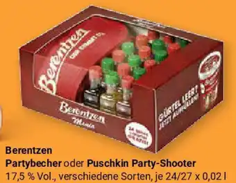 Globus Berentzen Partybecher oder Puschkin Party-Shooter Angebot