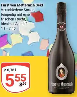 Globus Fürst von Metternich Sekt Angebot