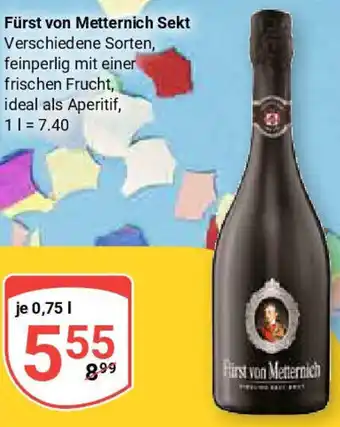 Globus Fürst von Metternich Sekt Angebot