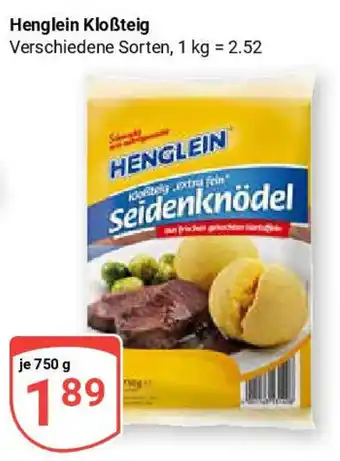 Globus Henglein Kloẞteig Angebot