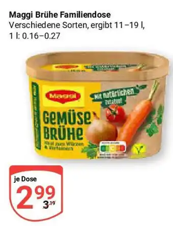 Globus Maggi Brühe Familiendose Angebot