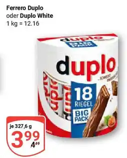 Globus Ferrero Duplo oder Duplo White Angebot