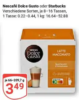 Globus Nescafé Dolce Gusto oder Starbucks Angebot