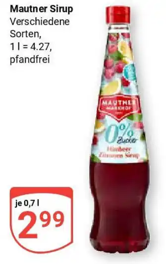 Globus Mautner Sirup Angebot