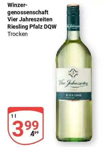 Globus Winzer- genossenschaft Vier Jahreszeiten Riesling Pfalz DQW Angebot