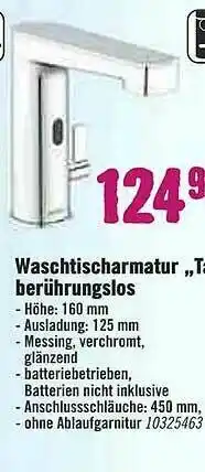 Hornbach Waschtischarmatur Berührungslos Angebot