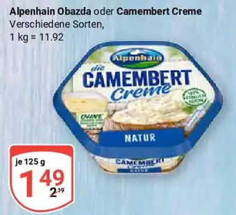 Globus Alpenhain Obazda oder Camembert Creme Angebot