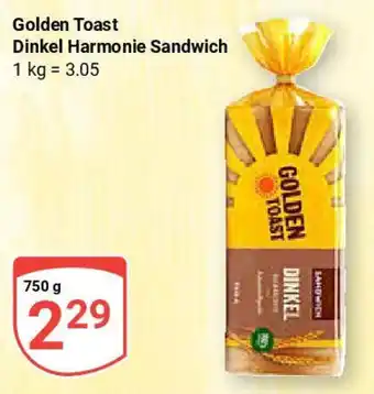 Globus Golden Toast Dinkel Harmonie Sandwich Angebot