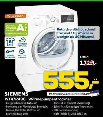 Euronics Siemens Wt47r490 Wärmepumpentrockner Angebot