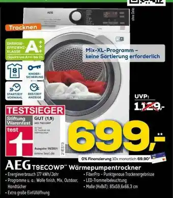 Euronics Aeg T9ecowp Wärmepumpentrockner Angebot