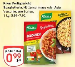 Globus Knorr Fertiggericht Spaghetteria, Hüttenschmaus oder Asia Angebot