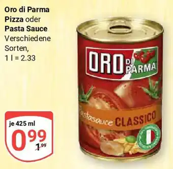 Globus Oro di Parma Pizza oder Pasta Sauce Angebot