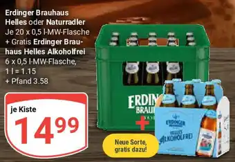 Globus Erdinger Brauhaus Helles oder Naturradler Erdinger Brau- haus Helles Alkoholfrei Angebot