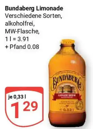 Globus Bundaberg Limonade Angebot