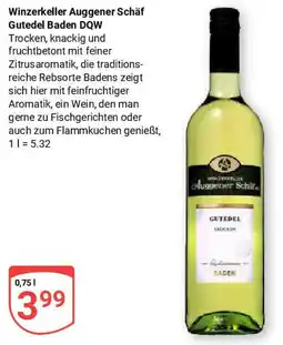 Globus Winzerkeller Auggener Schäf Gutedel Baden DQW Angebot