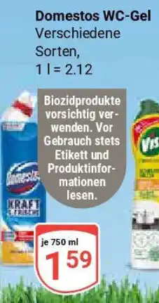 Globus Domestos WC-Gel Angebot