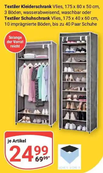 Globus Textiler Kleiderschrank Textiler Kleiderschrank Angebot