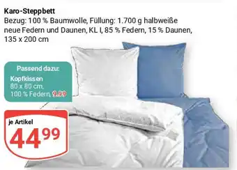 Globus Karo-Steppbett Angebot