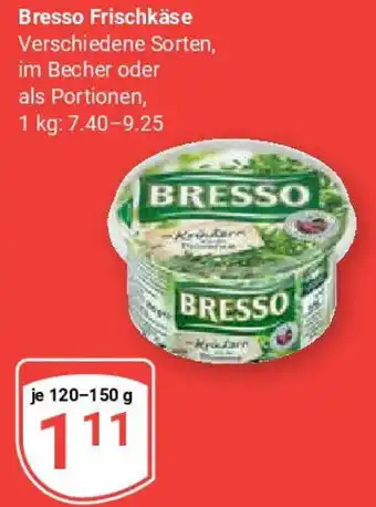 Globus Bresso Frischkäse Angebot