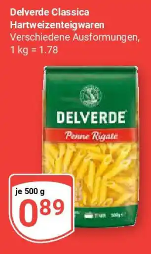 Globus Delverde Classica Hartweizenteigwaren Angebot