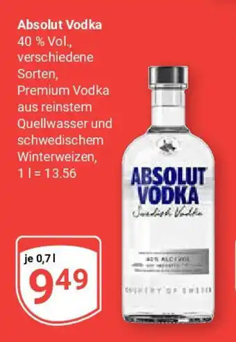 Globus Absolut Vodka Angebot