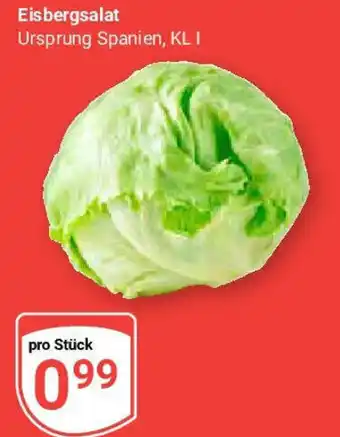 Globus Eisbergsalat Angebot