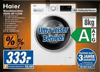 expert Techno Land Haier Waschmaschine Hw80-bp1439n Angebot