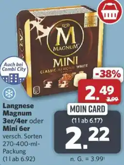 Combi Langnese Magnum 3er/4er oder Mini 6er Angebot