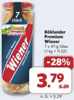 Combi Böklunder Premium Wiener Angebot