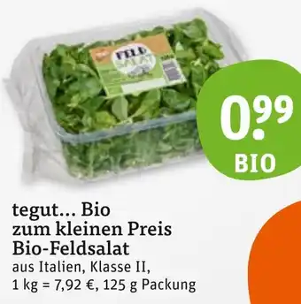 tegut tegut... Bio zum kleinen Preis Bio-Feldsalat Angebot