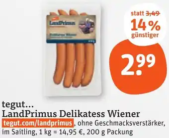 tegut tegut LandPrimus Delikatess Wiener Angebot