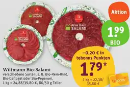 tegut Wiltmann Bio-Salami Angebot