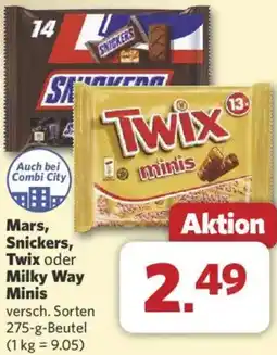 Combi Mars, Snickers, Twix oder Milky Way Minis Angebot