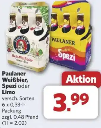 Combi Paulaner Weißbier, Spezi oder Limo Angebot